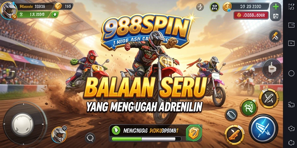 Screenshot menunjukkan intensitas balapan di lintasan dengan mobil-mobil cepat.