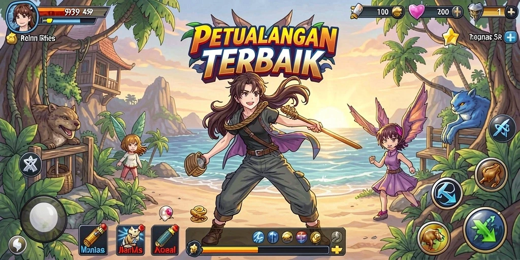 Tampilan gameplay menarik dari game Anime 9939.