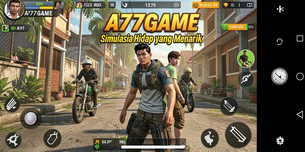 Tampilan gameplay menarik dari A777GAME yang penuh dengan aktivitas simulasi.