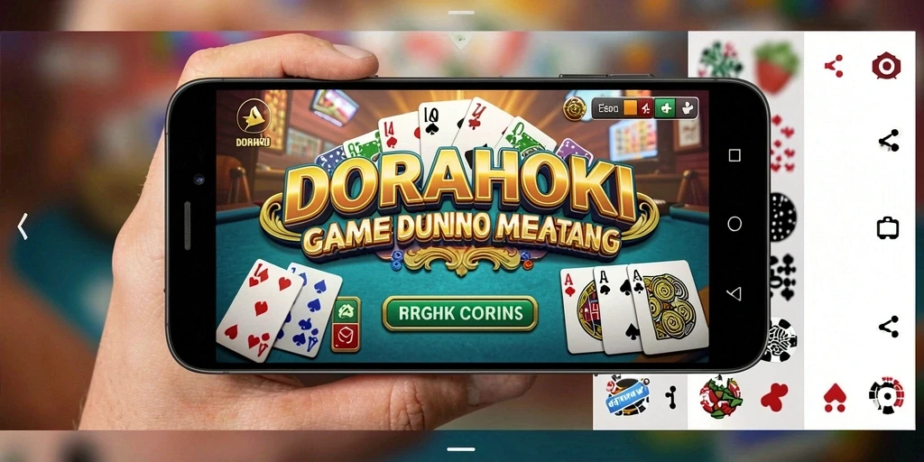 Gameplay DORAHOKI dengan tampilan menarik dan interaksi pemain.