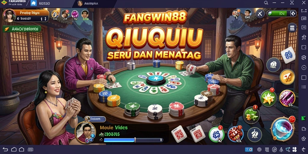 Tampilan gameplay seru dari FANGWIN88, permainan QiuQiu yang menantang.