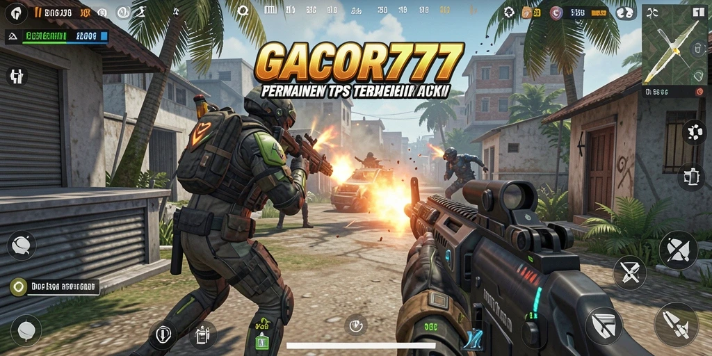 Tampilan gameplay seru GACOR777 dalam mode TPS.