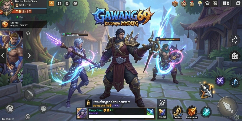 Screenshot utama GAWANG69 yang menunjukkan aksi seru dalam pertarungan MMORPG.