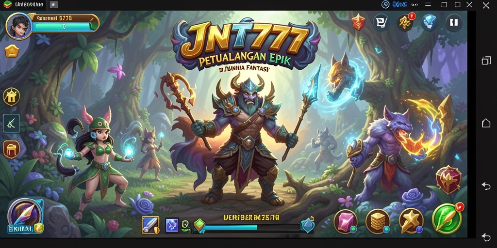 Tangkapan layar JNT777 menampilkan aksi seru dalam petualangan RPG.