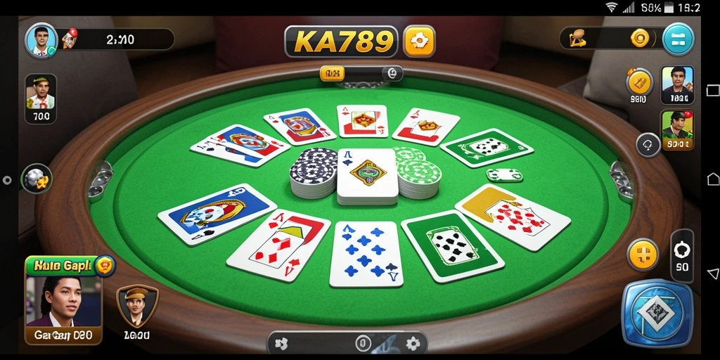Screenshot gameplay Gaple di KA789 dengan tampilan menarik.