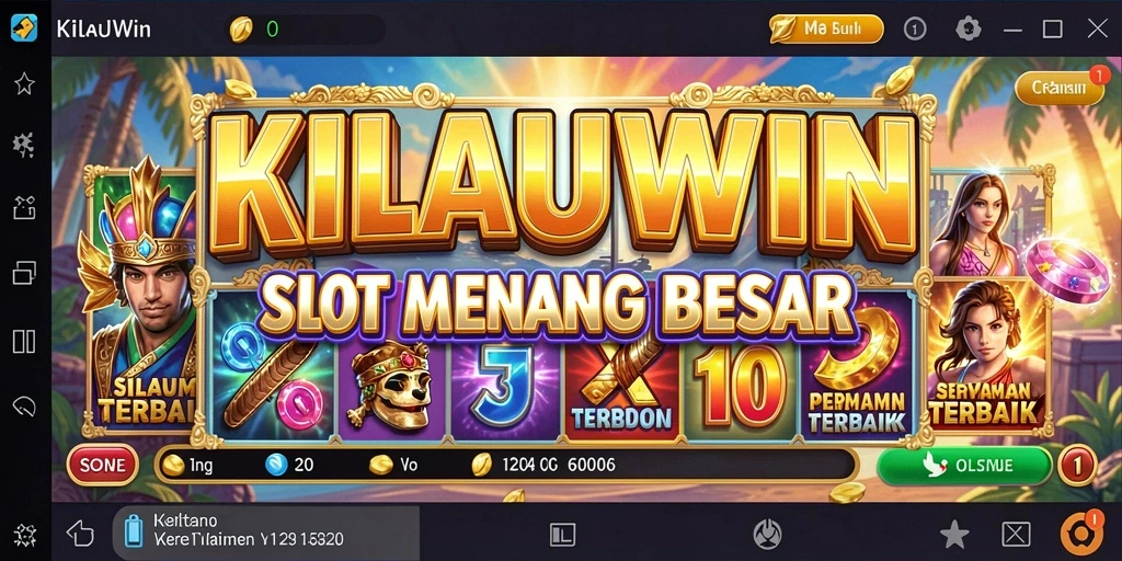 Screenshot utama KILAUWIN menampilkan suasana gameplay Slot yang memukau.