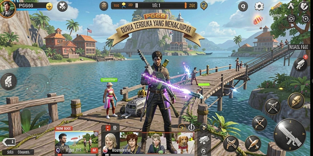 Gameplay PGG68 yang menakjubkan dalam dunia terbuka.