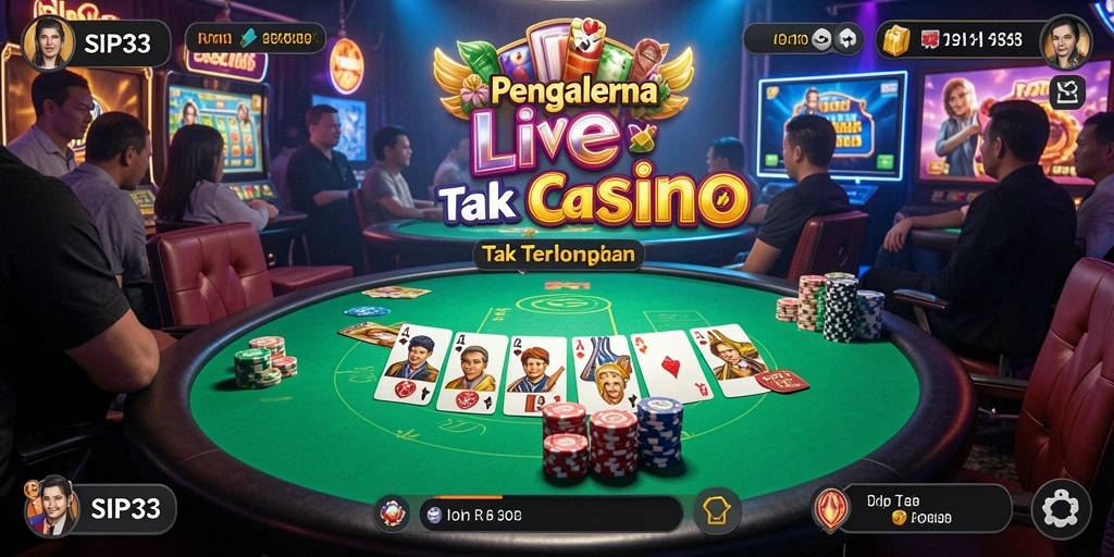 Tampilan gameplay Live Casino yang mendebarkan dan interaktif.