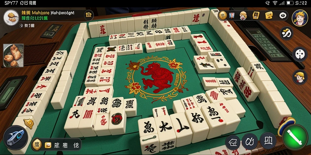Screenshot utama SPY77 menampilkan gameplay Mahjong yang seru dan mendebarkan.